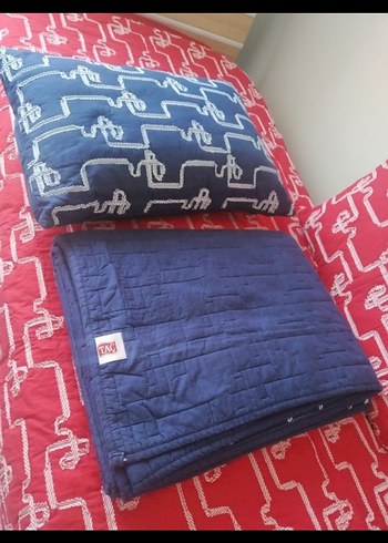 TAÇ Kırmızı Desenli Yatak Örtüsü - Görsel 6