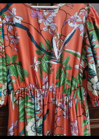 Koton Renkli Desenli Uzun Elbise - Görsel 6