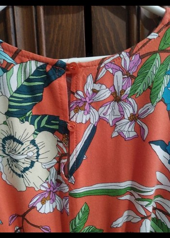 Koton Renkli Desenli Uzun Elbise - Görsel 3