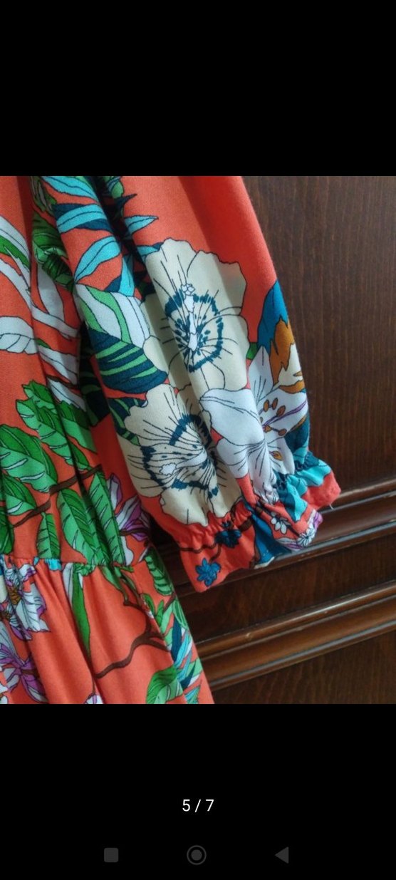 Koton Renkli Desenli Uzun Elbise - Görsel 5