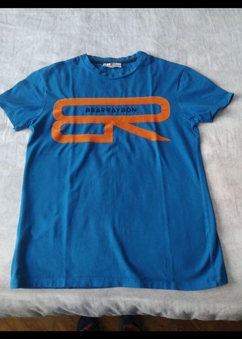 Mavi Baskılı Erkek Tişörtü, Kısa Kollu, Rahat Kesim - Görsel 6