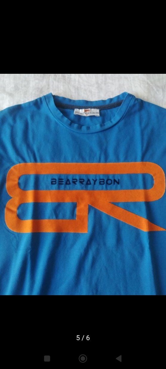 Mavi Baskılı Erkek Tişörtü, Kısa Kollu, Rahat Kesim - Görsel 5