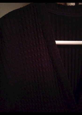 Siyah Uzun Kollu İnce Triko Hırka - Görsel 4