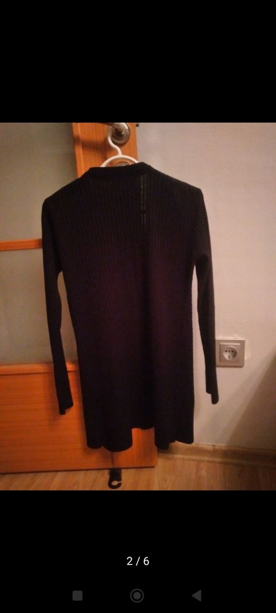 Siyah Uzun Kollu İnce Triko Hırka - Görsel 2