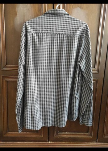 Gri Erkek Pamuklu Düğmeli Gömlek - Görsel 2