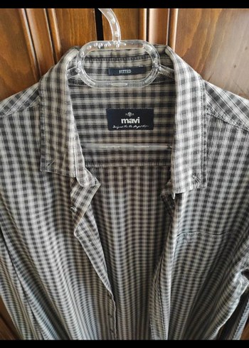 Gri Erkek Pamuklu Düğmeli Gömlek - Görsel 3