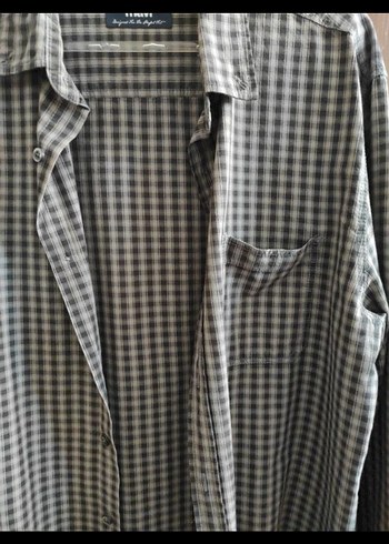 Gri Erkek Pamuklu Düğmeli Gömlek - Görsel 13