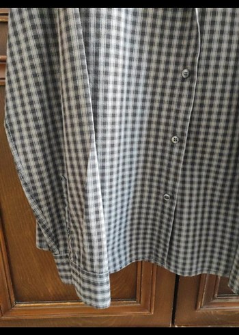 Gri Erkek Pamuklu Düğmeli Gömlek - Görsel 14