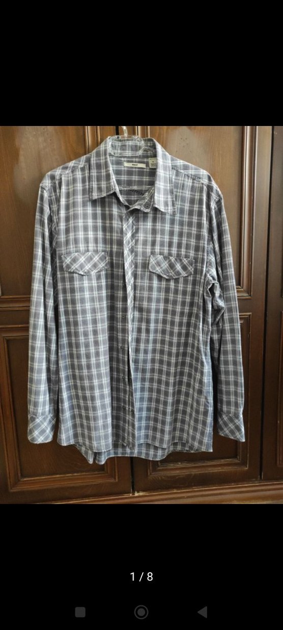 Gri Erkek Pamuklu Düğmeli Gömlek - Görsel 5