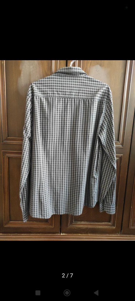 Gri Erkek Pamuklu Düğmeli Gömlek - Görsel 2