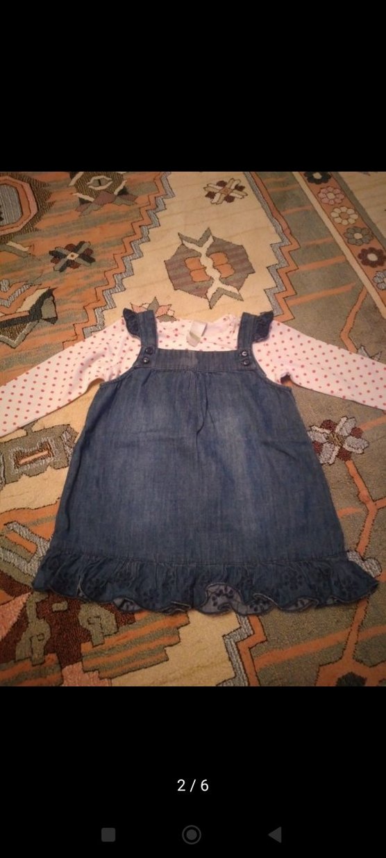 Gri Uzun Kollu Bebek Kız Takımı - Görsel 2