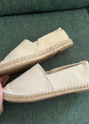 Bej Keten Kadın Espadril - Görsel 5