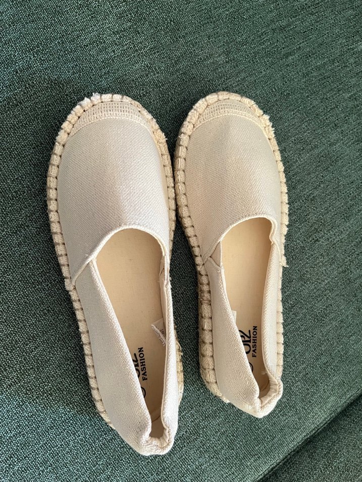 Bej Keten Kadın Espadril - Görsel 4