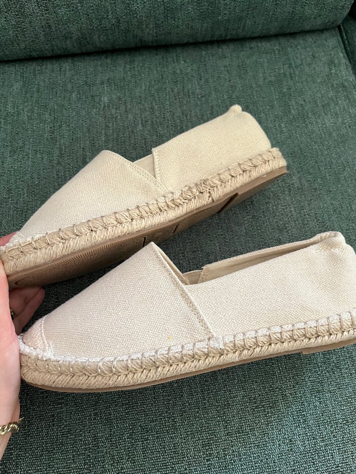 Bej Keten Kadın Espadril - Görsel 5