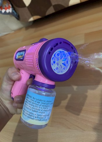 Renkli Mor Köpük Balon Tabancası - Görsel 3