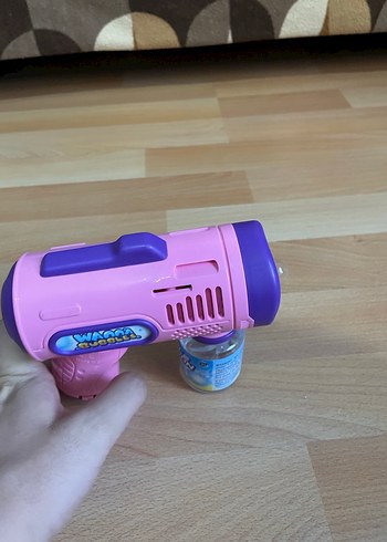 Renkli Mor Köpük Balon Tabancası - Görsel 5