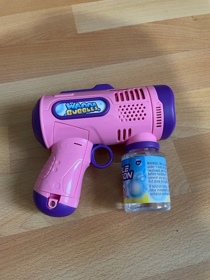 Renkli Mor Köpük Balon Tabancası - Görsel 4