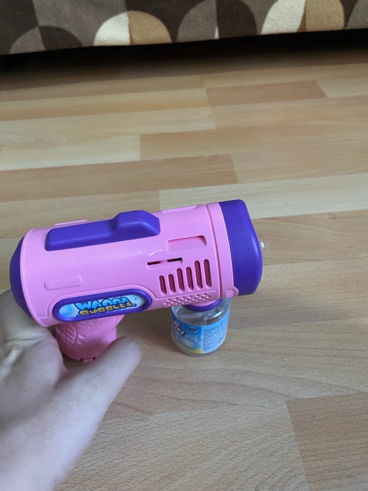 Renkli Mor Köpük Balon Tabancası - Görsel 5