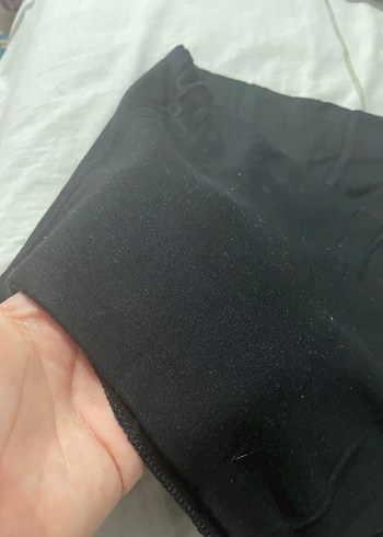 Siyah Kadın pamuk Şal - Görsel 3