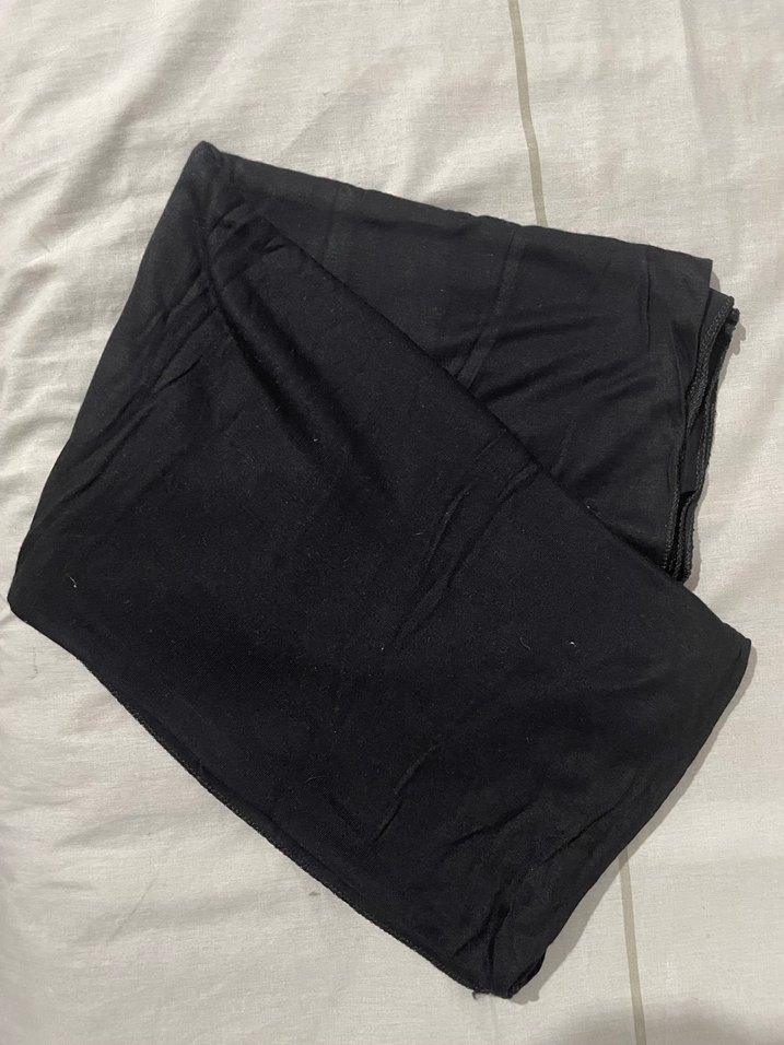 Siyah Kadın pamuk Şal - Görsel 2