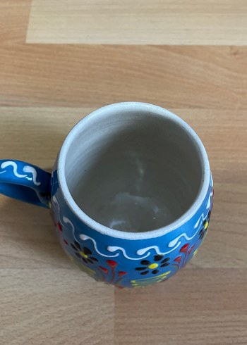 Renkli Mavi Seramik Kupa - Görsel 3