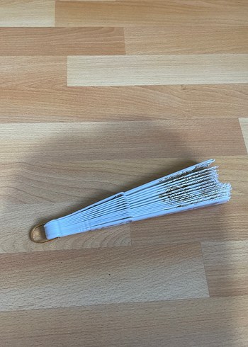 Beyaz Dantel Kelebek Desenli Yelpaze - Görsel 2