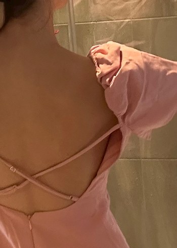 Zara Pembe Drapeli Kısa Elbise
