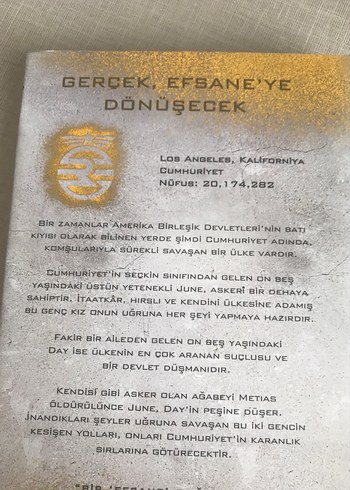 Efsane - Marie Lu - Görsel 2