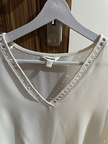 Koton bluz beyaz - Görsel 2