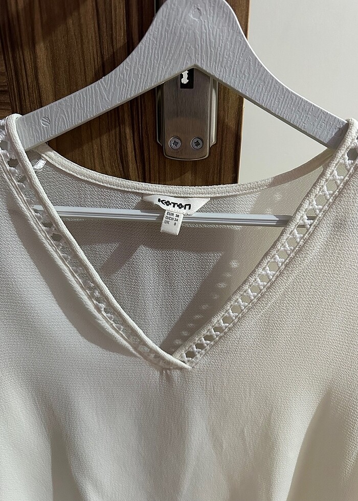Koton bluz beyaz - Görsel 2