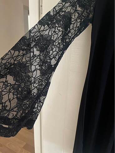 Kolları dantel L beden ince elbise - Görsel 2