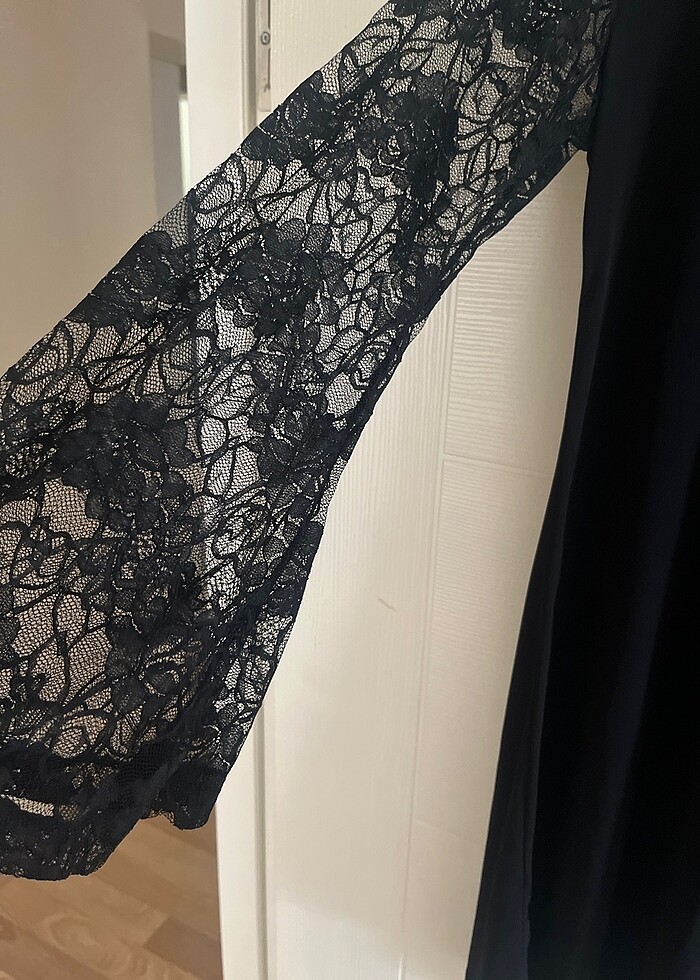 Kolları dantel L beden ince elbise - Görsel 2