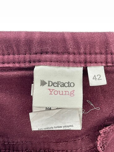 42 Beden bordo Renk Defacto Jean / Kot %70 İndirimli.