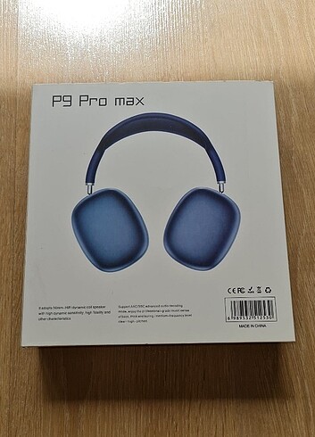 P9 Pro Max Mavi Bluetooth kulaklık 