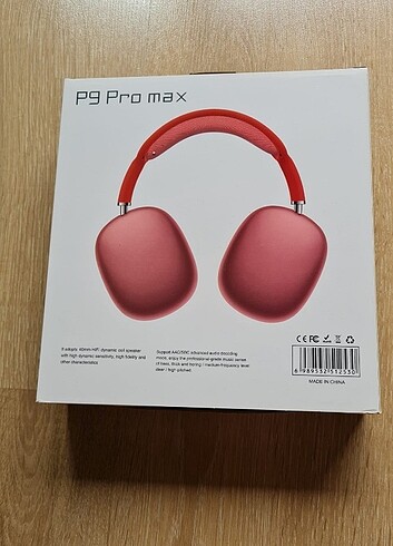 Apple P9 Pro max Pembe Bluetooth kulaklık 