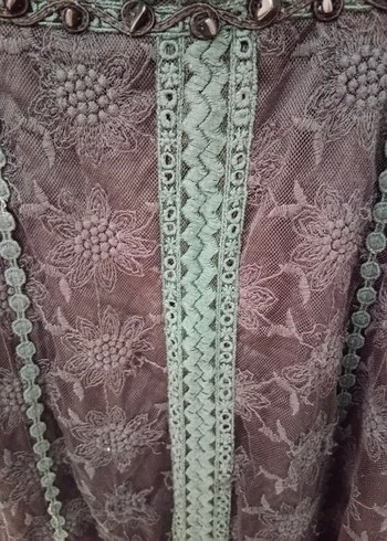 Perlina Dantel Detaylı Siyah Bohem Elbise - Görsel 7