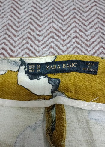 Zara Desenli Kumaş Kadın Pantolon - Görsel 4