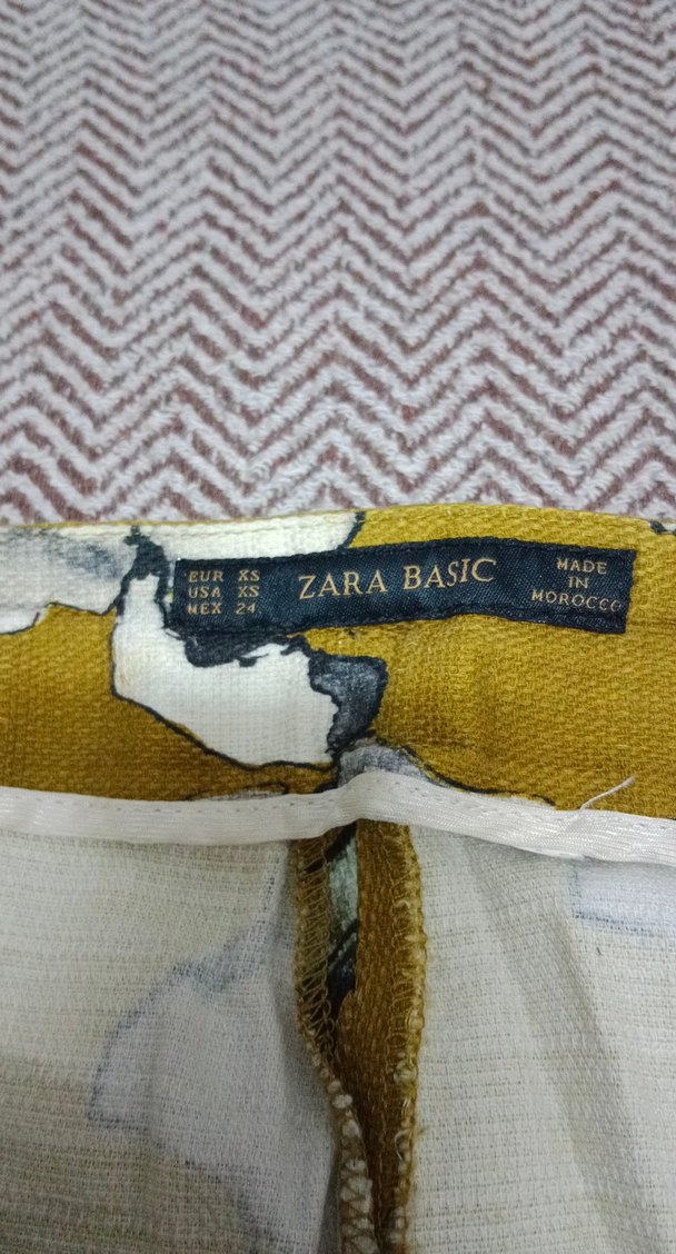 Zara Desenli Kumaş Kadın Pantolon - Görsel 4