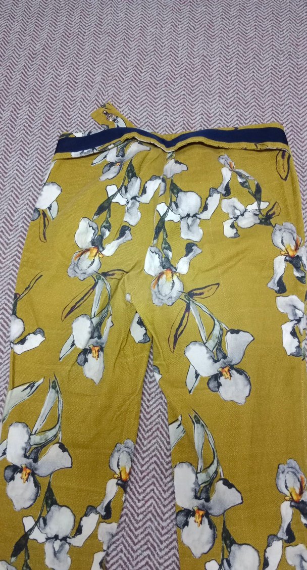 Zara Desenli Kumaş Kadın Pantolon - Görsel 5