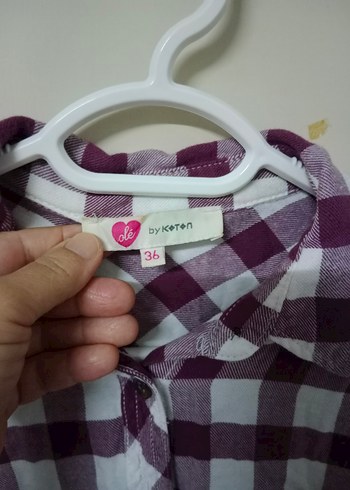 Koton Bordo Gömlek Kadın - Görsel 4