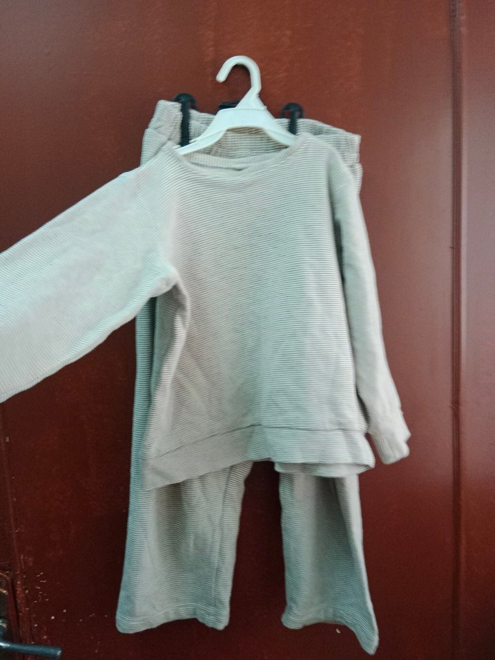 Kız Çocuk Bej Uzun Kollu Triko alt üst takım - Görsel 2