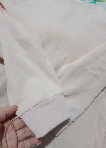 Kız Çocuk Pudra Pembe Uzun Kollu Basic Tişört - Görsel 3