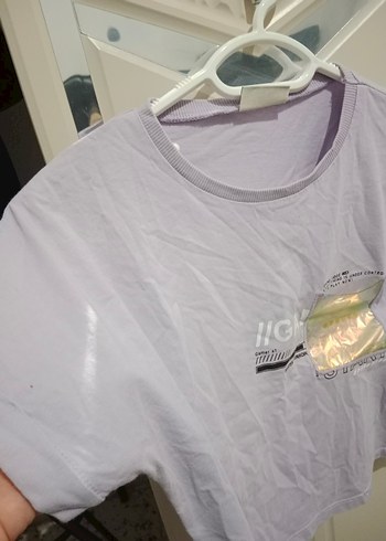 LCW Kız Çocuk Lila, Baskılı Kısa Kollu Tişört - Görsel 2