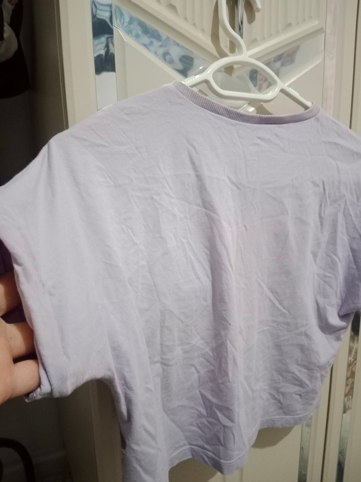 LCW Kız Çocuk Lila, Baskılı Kısa Kollu Tişört - Görsel 4