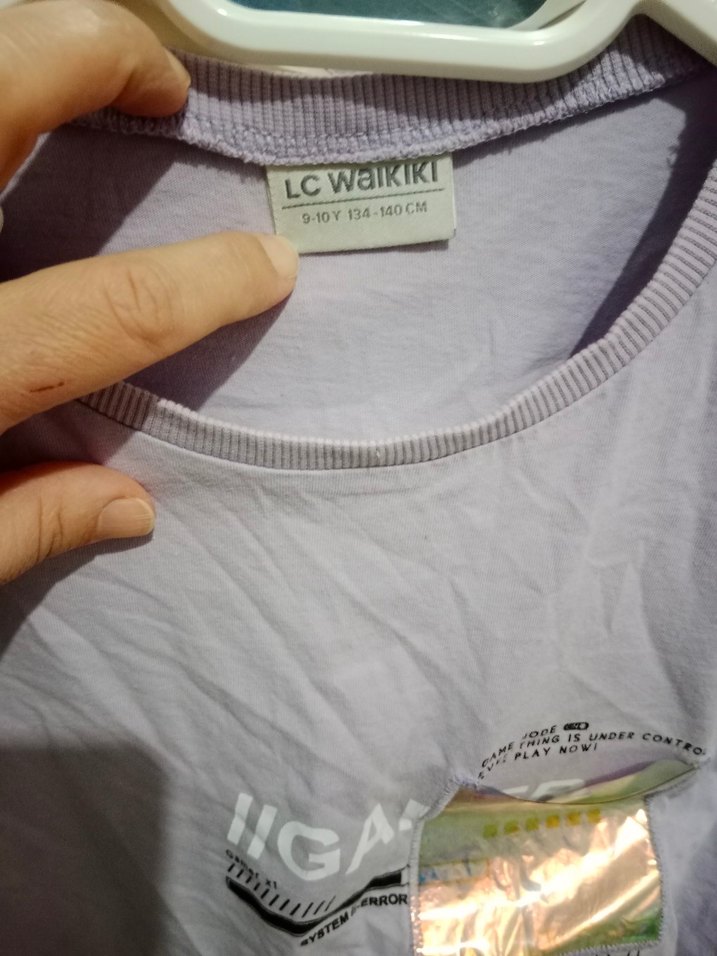 LCW Kız Çocuk Lila, Baskılı Kısa Kollu Tişört - Görsel 3