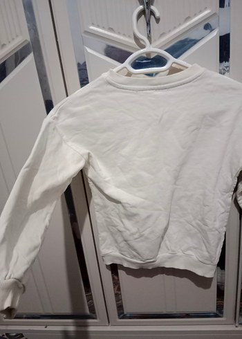 Koton kız Çocuk Beyaz Baskılı Sweatshirt - Görsel 3