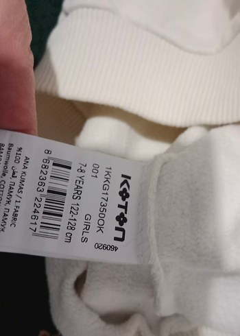 Koton kız Çocuk Beyaz Baskılı Sweatshirt - Görsel 6