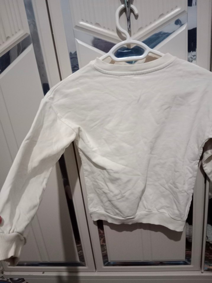 Koton kız Çocuk Beyaz Baskılı Sweatshirt - Görsel 3