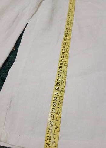 Koton Düğmeli Beyaz Keten Kız Çocuk Pantolon - Görsel 5