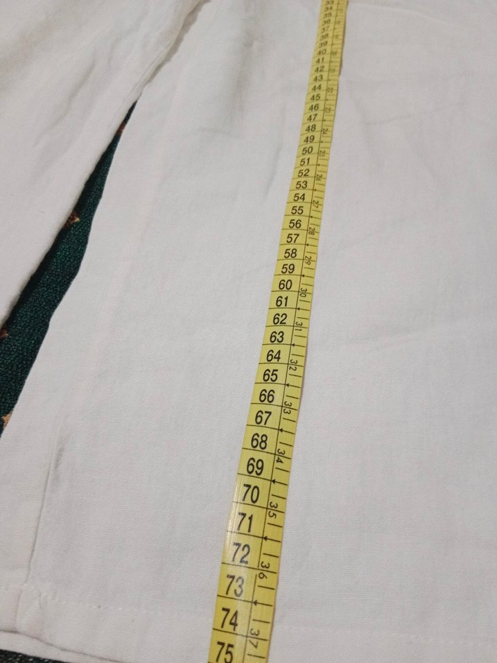 Koton Düğmeli Beyaz Keten Kız Çocuk Pantolon - Görsel 5